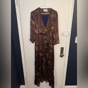 ba&sh Long Sleeve Multicolor Dress